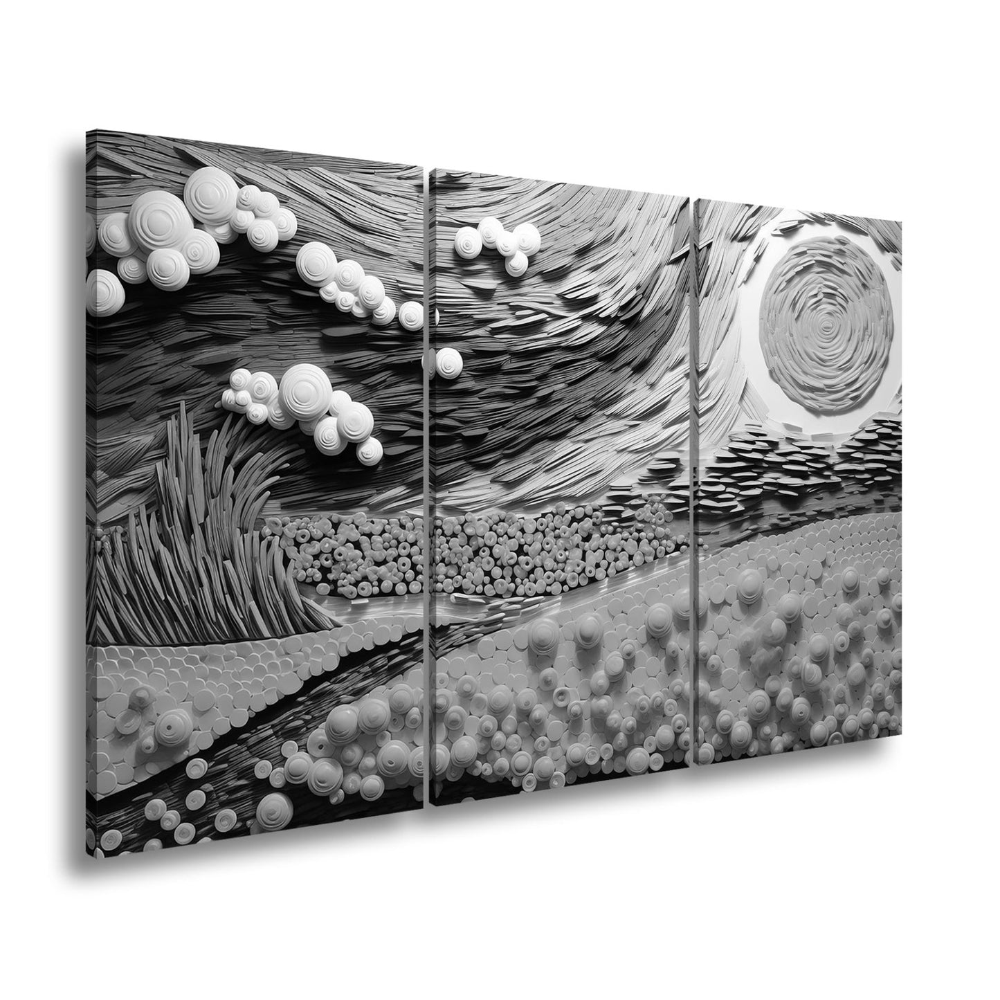 Leinwandbild Sonnenwirbel Blumenfeld – Abstrakte Bewegung XXL Canvas - deyoli
