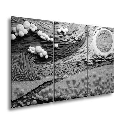 Leinwandbild Sonnenwirbel Blumenfeld – Abstrakte Bewegung XXL Canvas - deyoli
