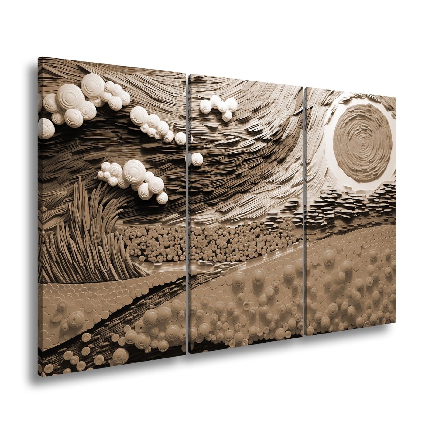 Leinwandbild Sonnenwirbel Blumenfeld – Abstrakte Bewegung XXL Canvas - deyoli