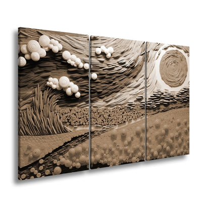 Leinwandbild Sonnenwirbel Blumenfeld – Abstrakte Bewegung XXL Canvas - deyoli