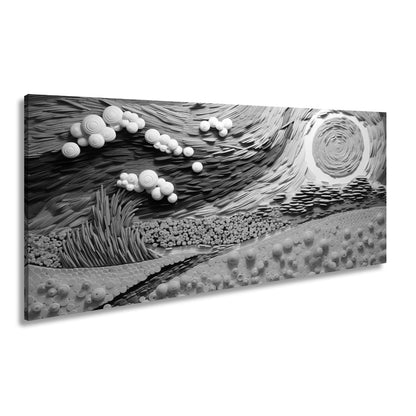 Leinwandbild Sonnenwirbel Blumenfeld – Abstrakte Bewegung XXL Canvas - deyoli