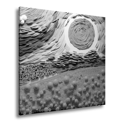 Leinwandbild Sonnenwirbel Blumenfeld – Abstrakte Bewegung XXL Canvas - deyoli