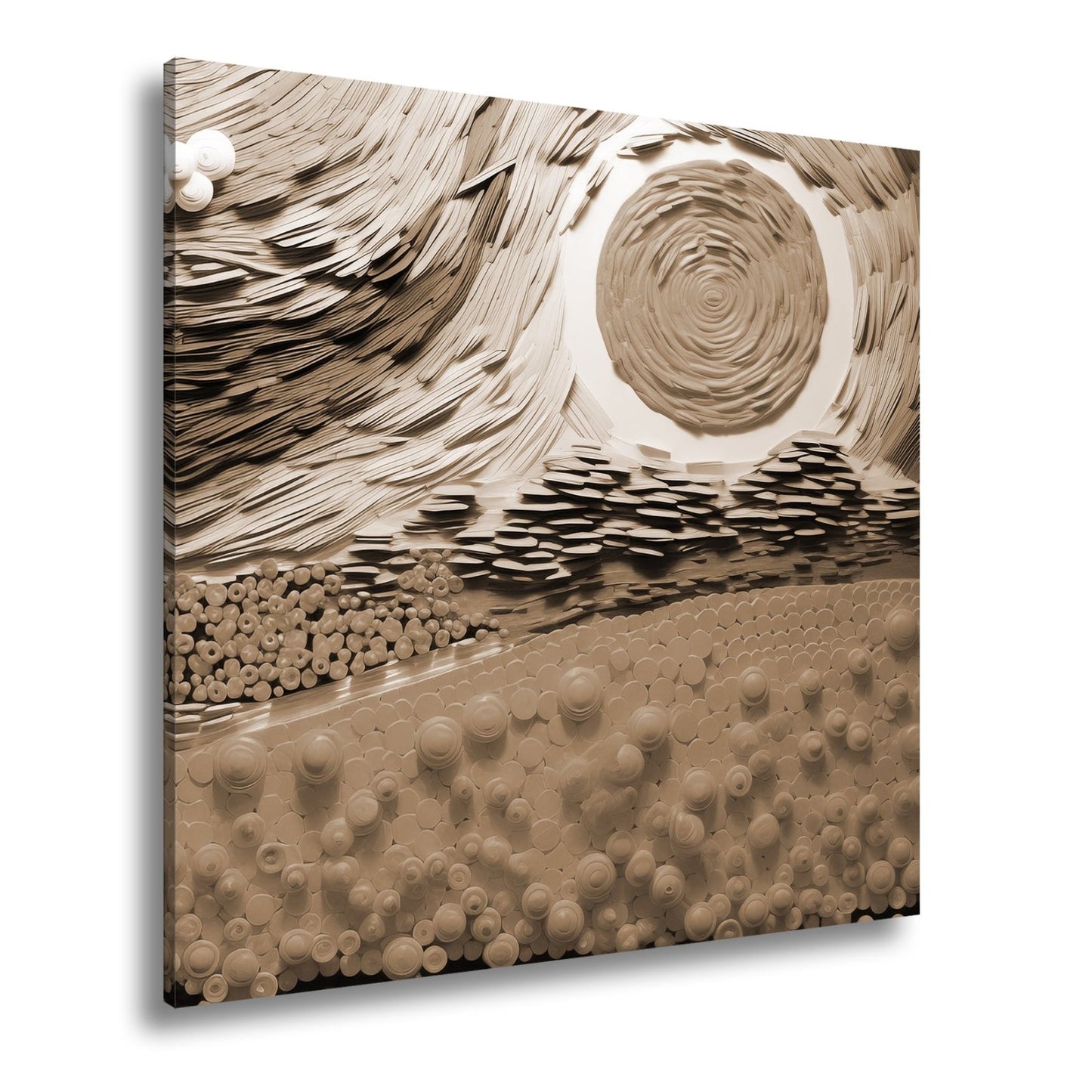Leinwandbild Sonnenwirbel Blumenfeld – Abstrakte Bewegung XXL Canvas - deyoli