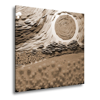Leinwandbild Sonnenwirbel Blumenfeld – Abstrakte Bewegung XXL Canvas - deyoli