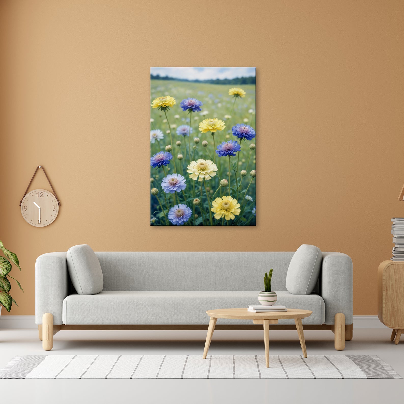 Leinwandbild Sonnige Wiesenblüten flüstern vom Sommer im Wind. - deyoli