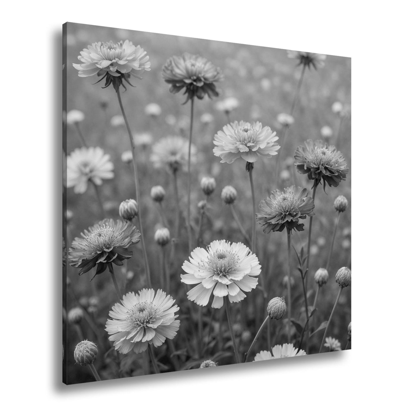 Leinwandbild Sonnige Wiesenblüten flüstern vom Sommer im Wind. - deyoli