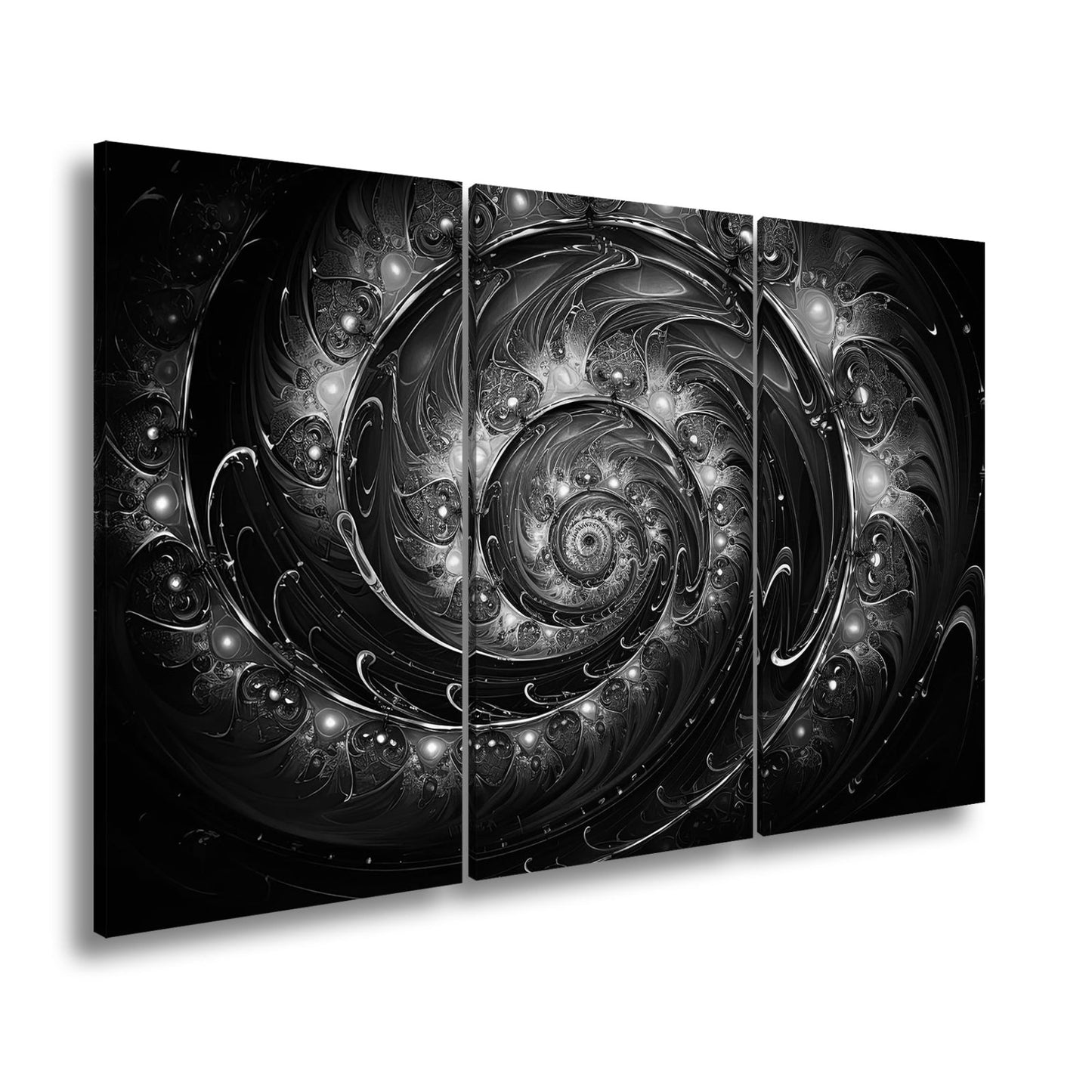 Leinwandbild Spirale XXL – Gold - türkis voller kosmischer Energie - deyoli