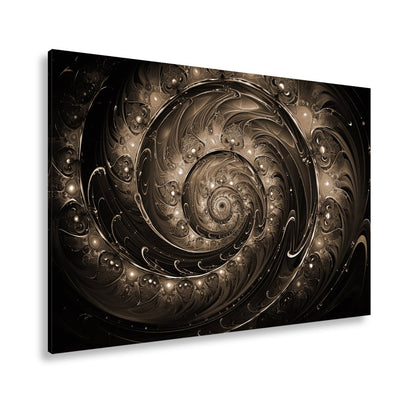 Leinwandbild Spirale XXL – Gold - türkis voller kosmischer Energie - deyoli