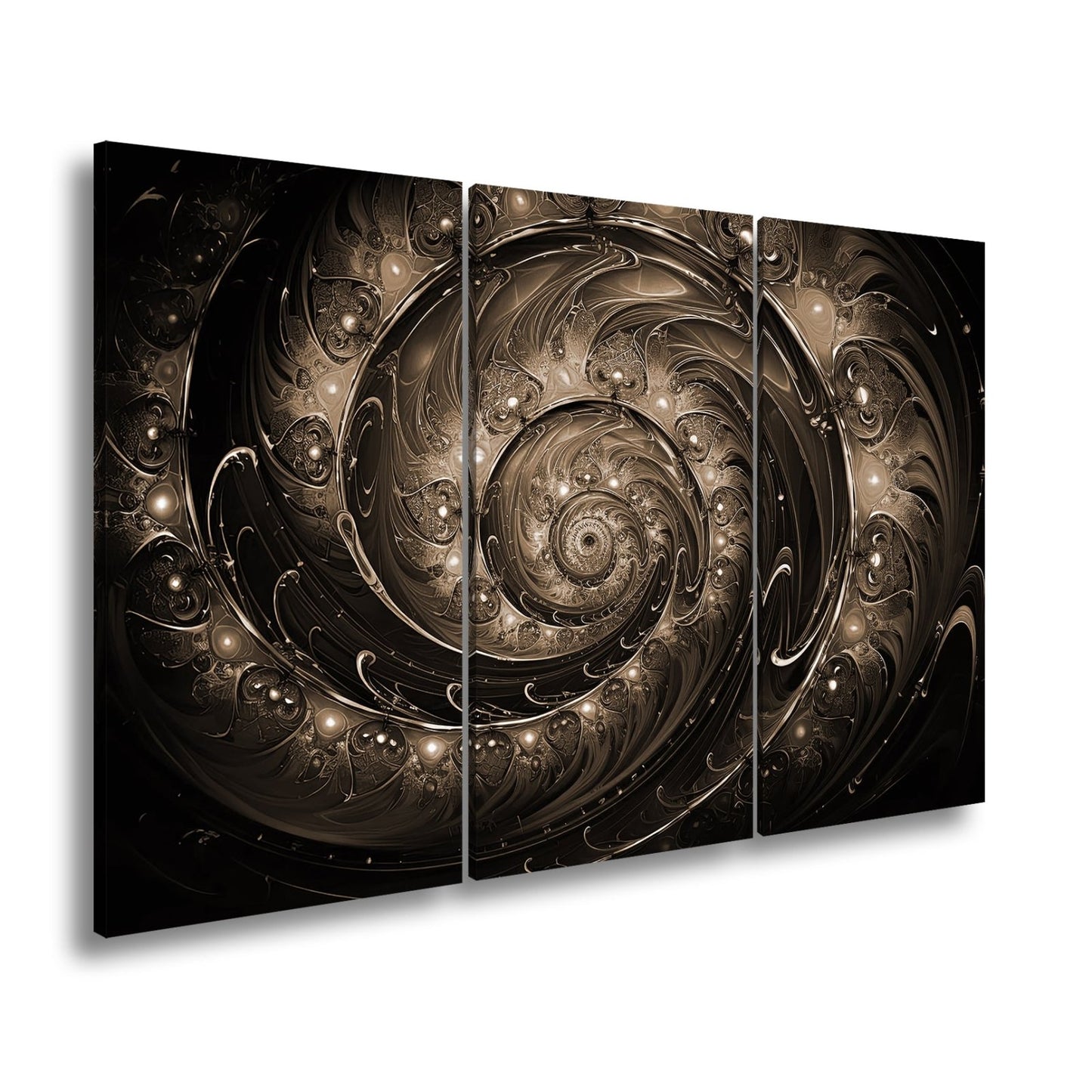 Leinwandbild Spirale XXL – Gold - türkis voller kosmischer Energie - deyoli