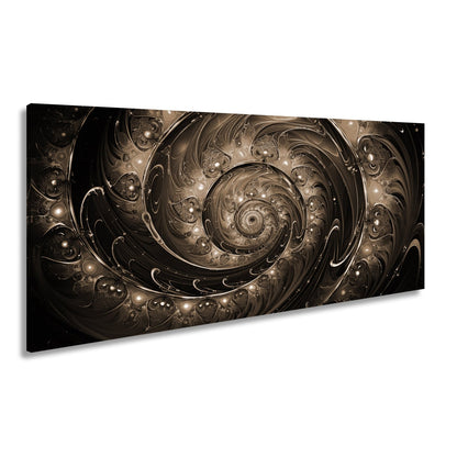Leinwandbild Spirale XXL – Gold - türkis voller kosmischer Energie - deyoli
