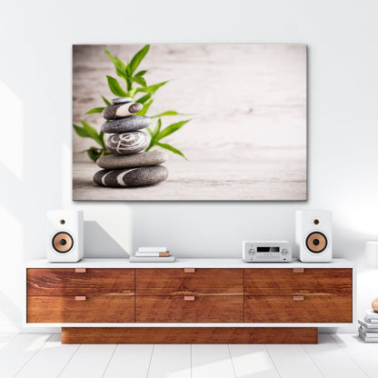 Leinwandbild Stein für Stein – Zen in vollendeter Balance. - deyoli
