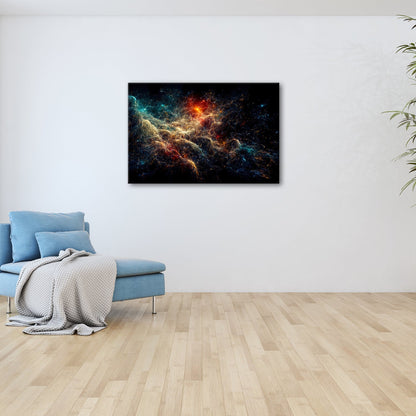 Leinwandbild Sternenwirbel im kosmischen Tanz XXL – Universum Wandbild - deyoli
