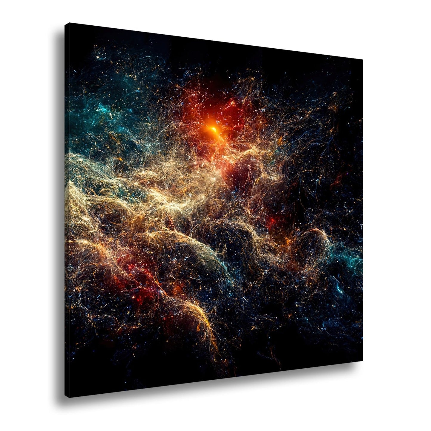Leinwandbild Sternenwirbel im kosmischen Tanz XXL – Universum Wandbild - deyoli