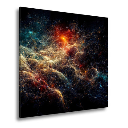 Leinwandbild Sternenwirbel im kosmischen Tanz XXL – Universum Wandbild - deyoli