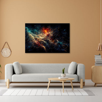 Leinwandbild Sternenwirbel im kosmischen Tanz XXL – Universum Wandbild - deyoli