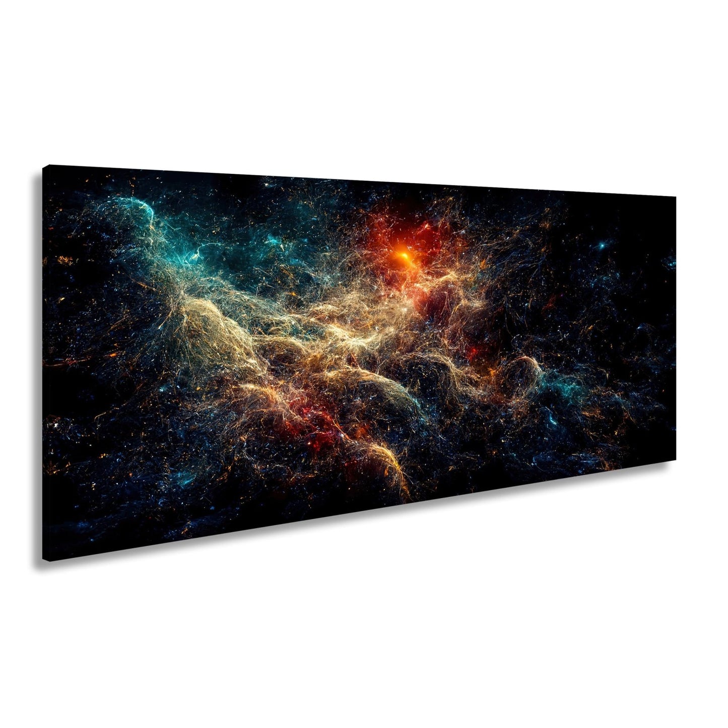 Leinwandbild Sternenwirbel im kosmischen Tanz XXL – Universum Wandbild - deyoli