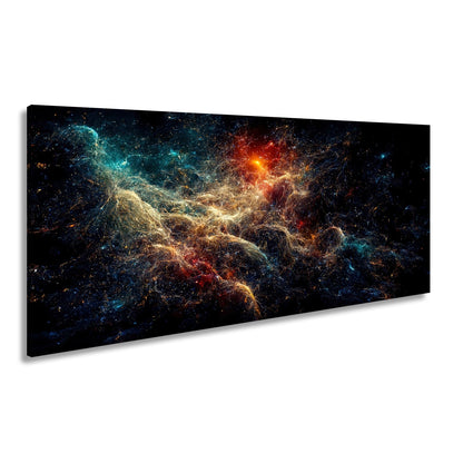 Leinwandbild Sternenwirbel im kosmischen Tanz XXL – Universum Wandbild - deyoli