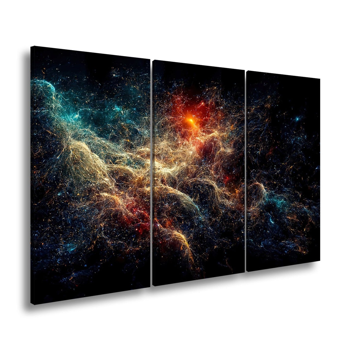 Leinwandbild Sternenwirbel im kosmischen Tanz XXL – Universum Wandbild - deyoli