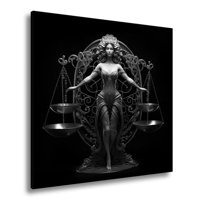 Leinwandbild Sternzeichen Elegante Waage mit Balance aus Stärke und Harmonie - deyoli