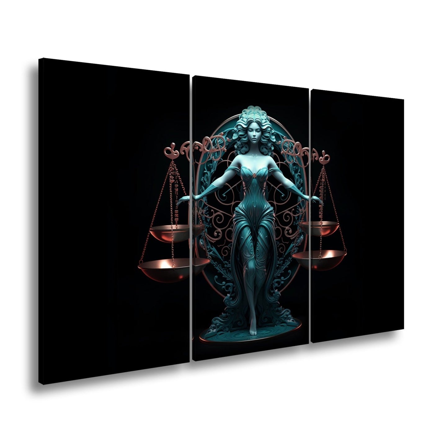Leinwandbild Sternzeichen Elegante Waage mit Balance aus Stärke und Harmonie - deyoli