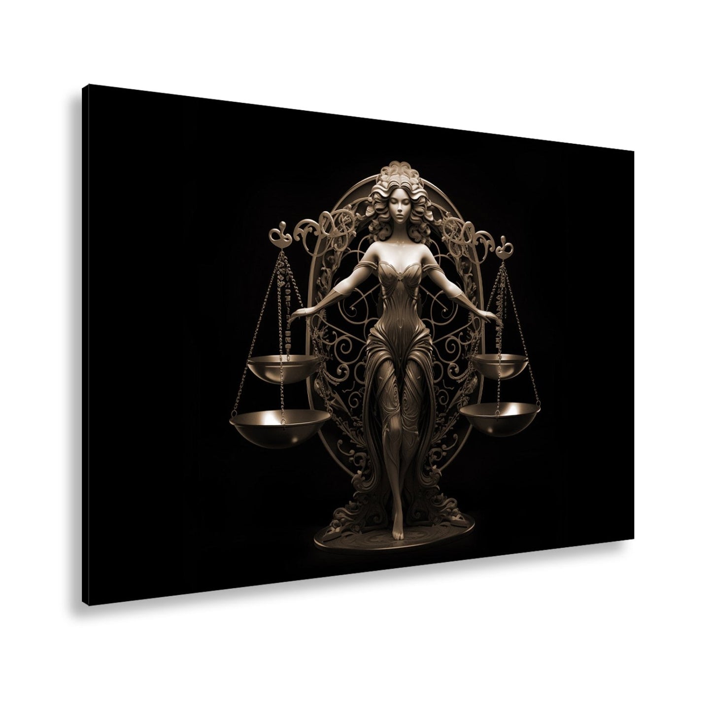 Leinwandbild Sternzeichen Elegante Waage mit Balance aus Stärke und Harmonie - deyoli