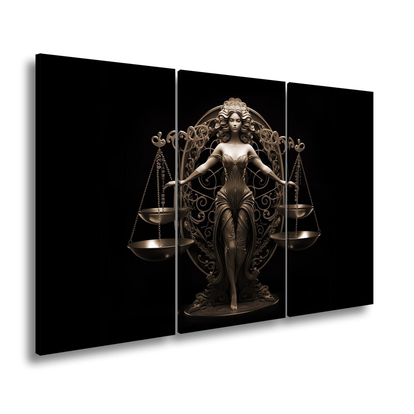 Leinwandbild Sternzeichen Elegante Waage mit Balance aus Stärke und Harmonie - deyoli
