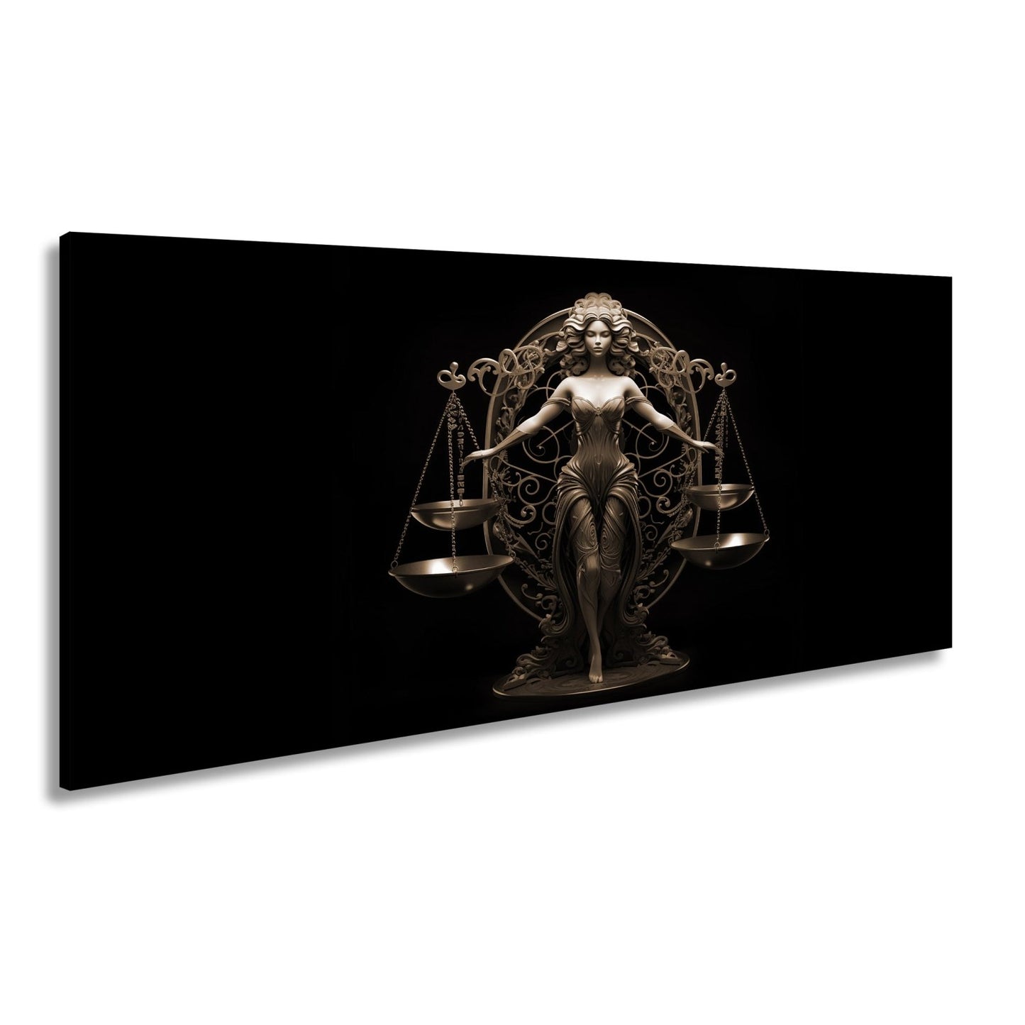Leinwandbild Sternzeichen Elegante Waage mit Balance aus Stärke und Harmonie - deyoli