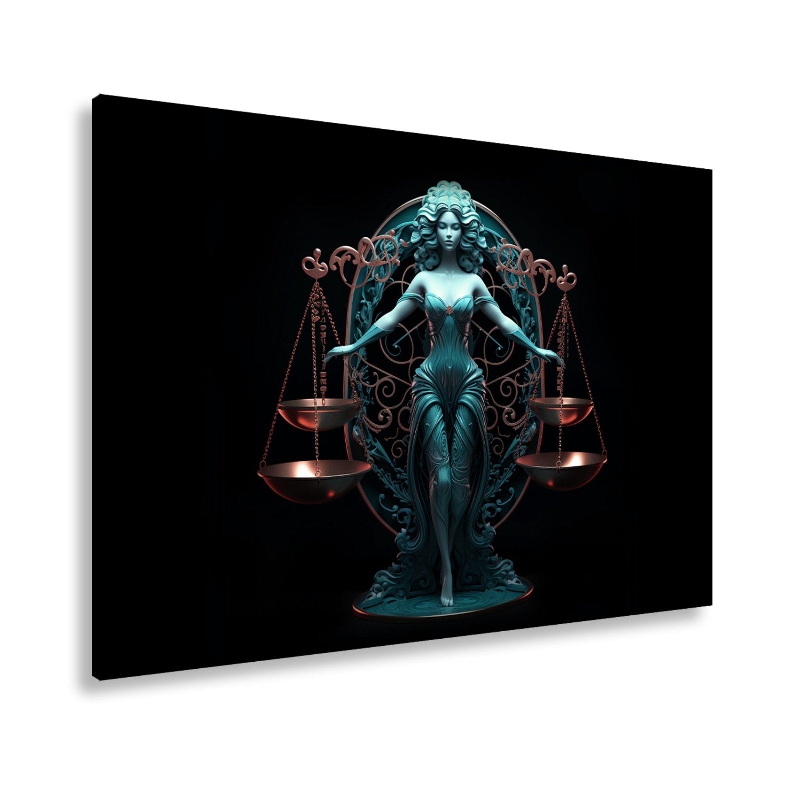 Leinwandbild Sternzeichen Elegante Waage mit Balance aus Stärke und Harmonie - deyoli