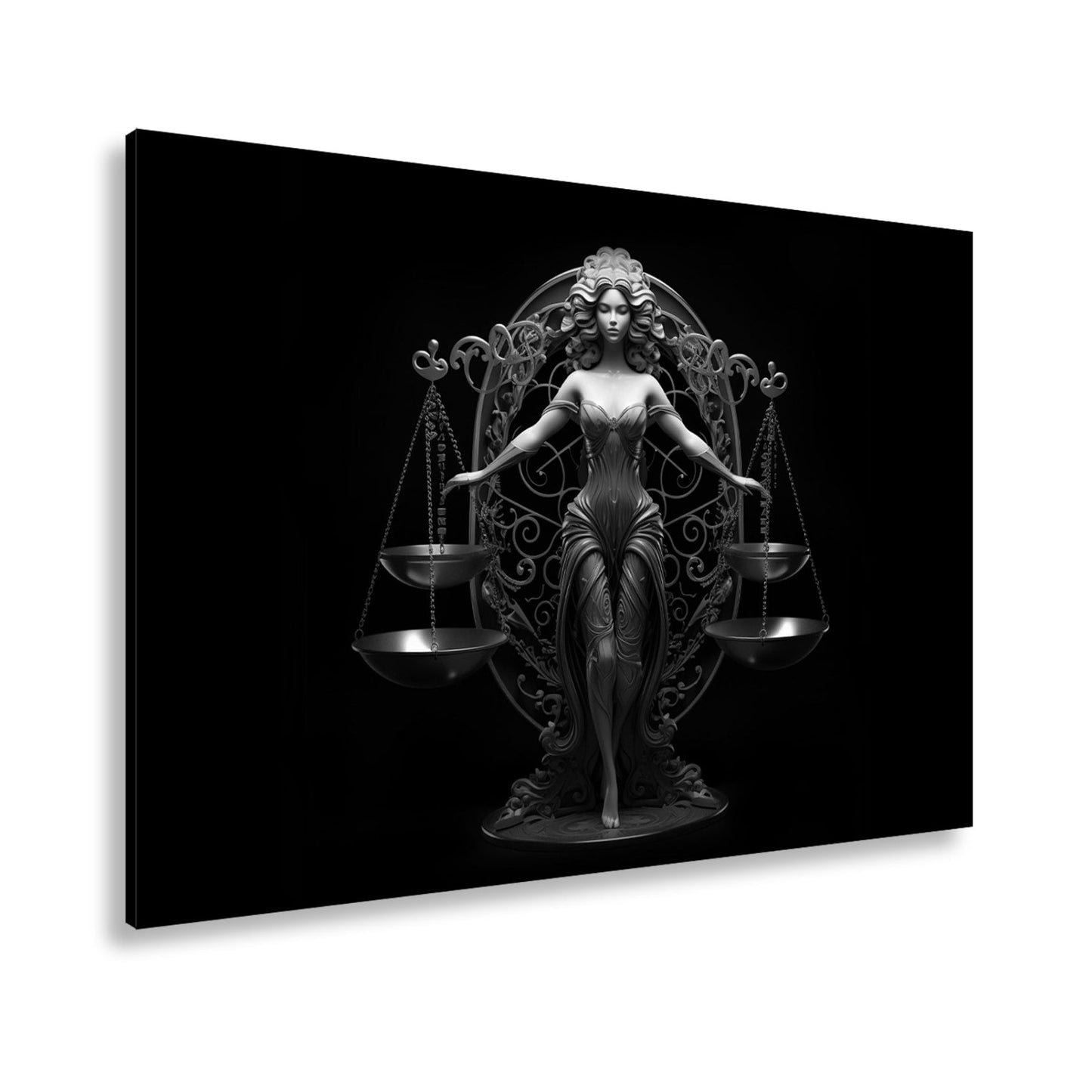 Leinwandbild Sternzeichen Elegante Waage mit Balance aus Stärke und Harmonie - deyoli