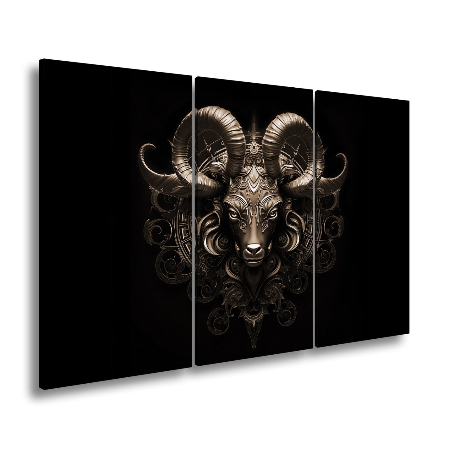 Leinwandbild Sternzeichen Kraftvoller Steinbock mit majestätischem Blick - deyoli