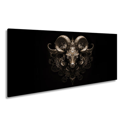 Leinwandbild Sternzeichen Kraftvoller Steinbock mit majestätischem Blick - deyoli