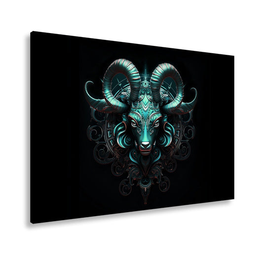 Leinwandbild Sternzeichen Kraftvoller Steinbock mit majestätischem Blick - deyoli