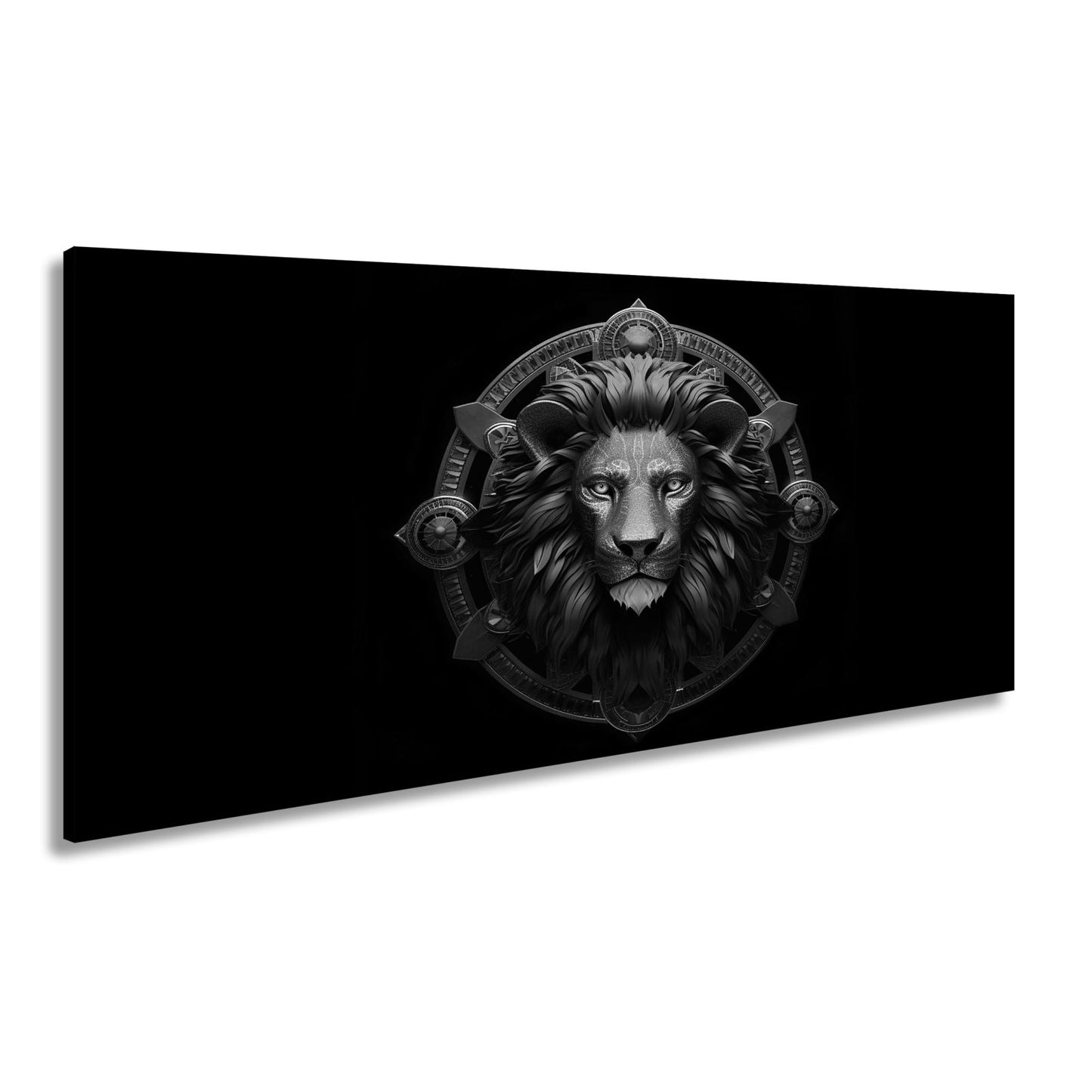 Leinwandbild Sternzeichen Majestätischer Löwe mit kraftvoller Präsenz - deyoli