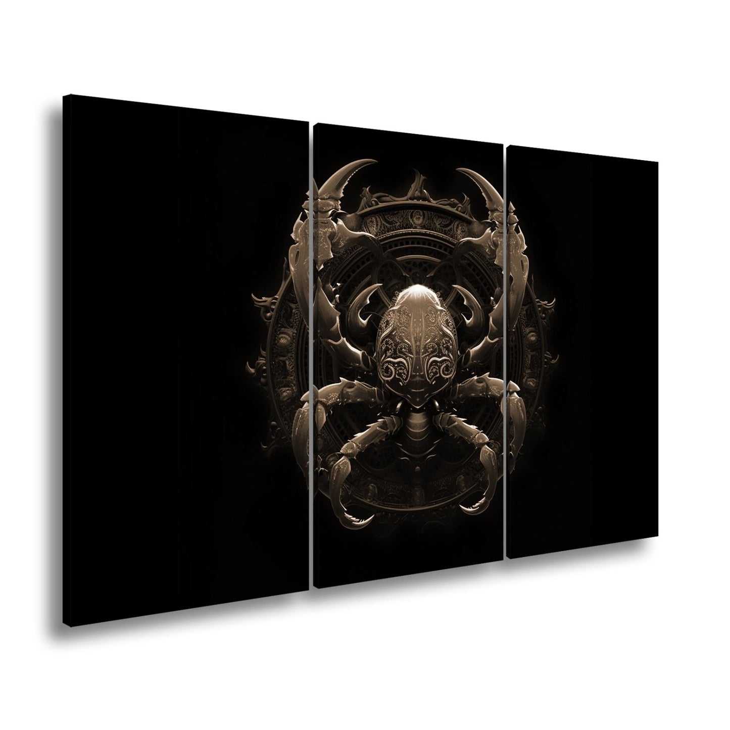 Leinwandbild Sternzeichen Mystischer Skorpion in leuchtender Ornamentik - deyoli