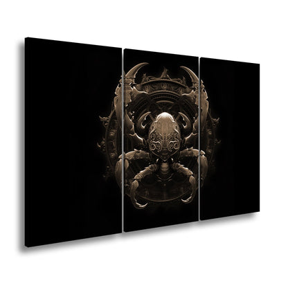 Leinwandbild Sternzeichen Mystischer Skorpion in leuchtender Ornamentik - deyoli