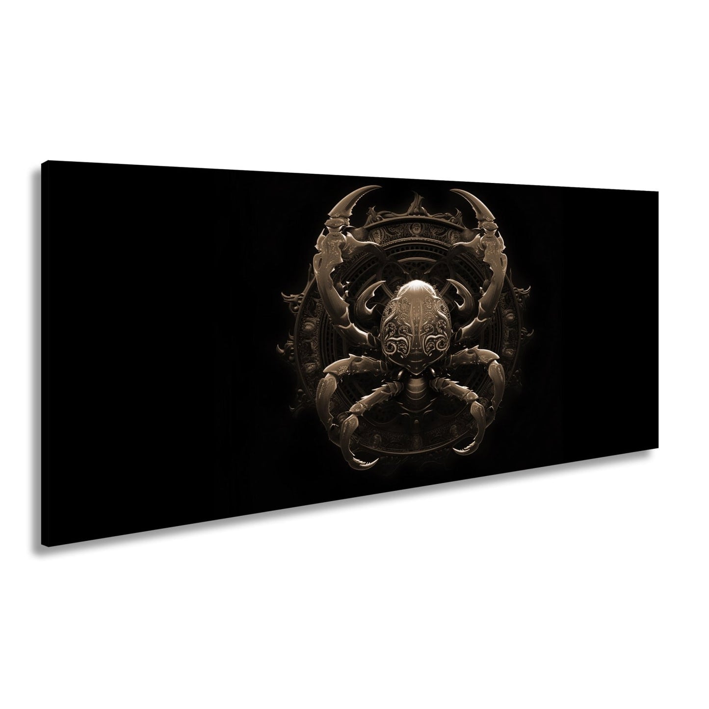 Leinwandbild Sternzeichen Mystischer Skorpion in leuchtender Ornamentik - deyoli