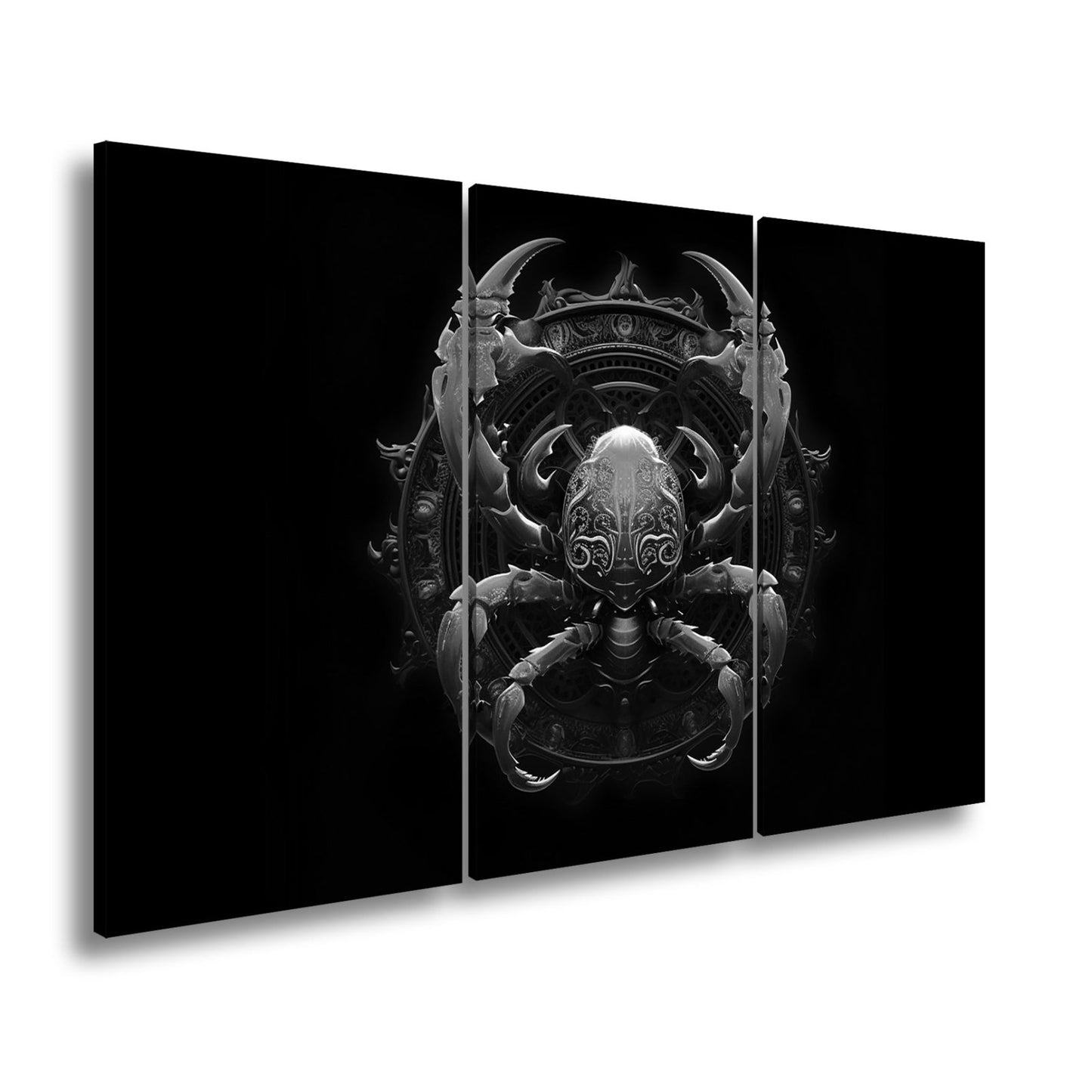 Leinwandbild Sternzeichen Mystischer Skorpion in leuchtender Ornamentik - deyoli