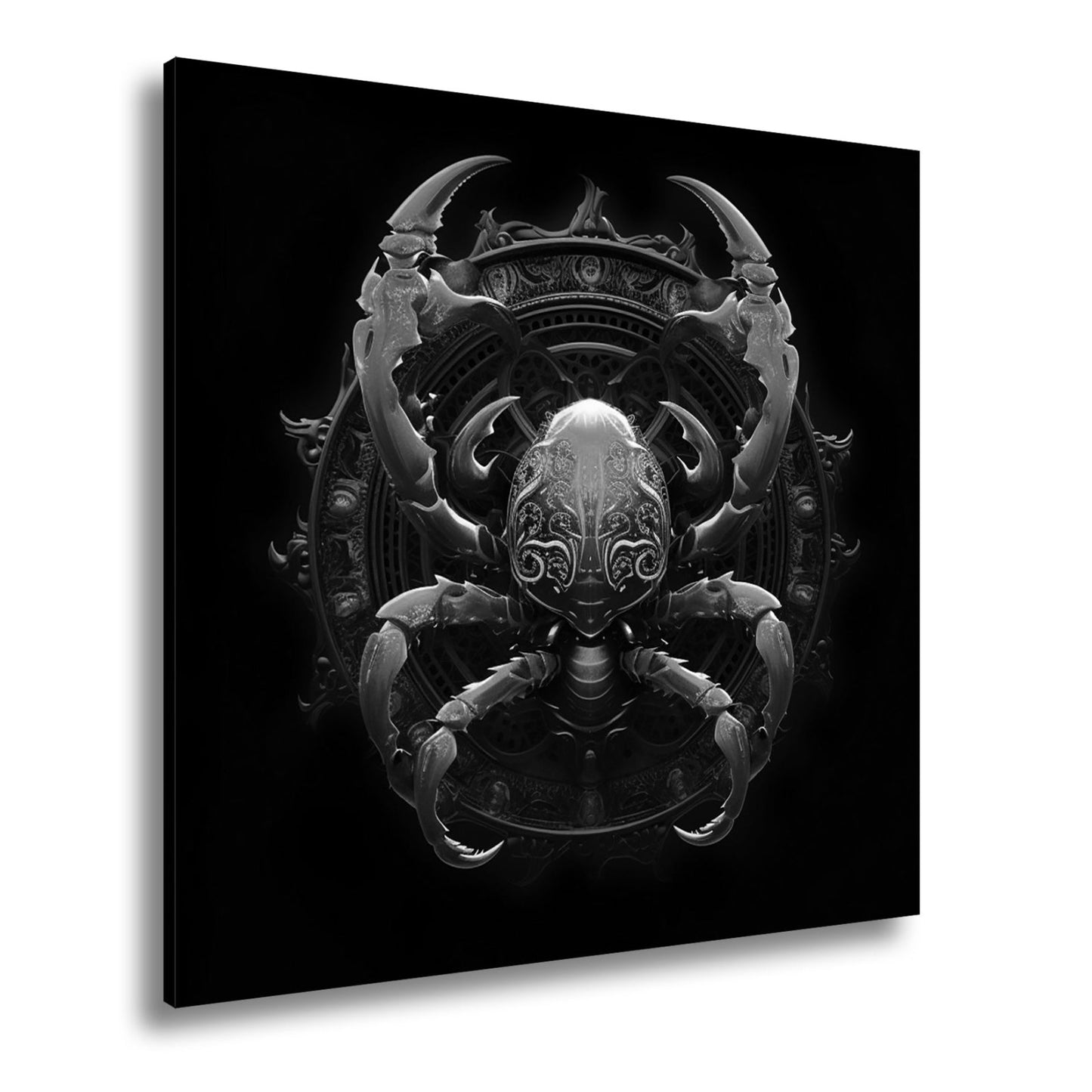 Leinwandbild Sternzeichen Mystischer Skorpion in leuchtender Ornamentik - deyoli