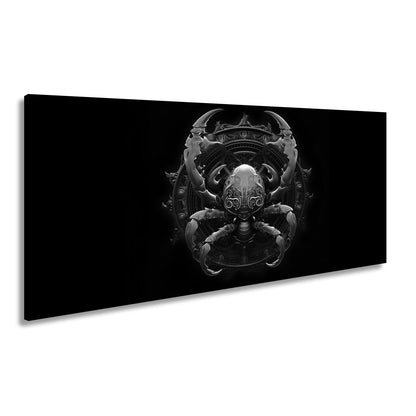Leinwandbild Sternzeichen Mystischer Skorpion in leuchtender Ornamentik - deyoli