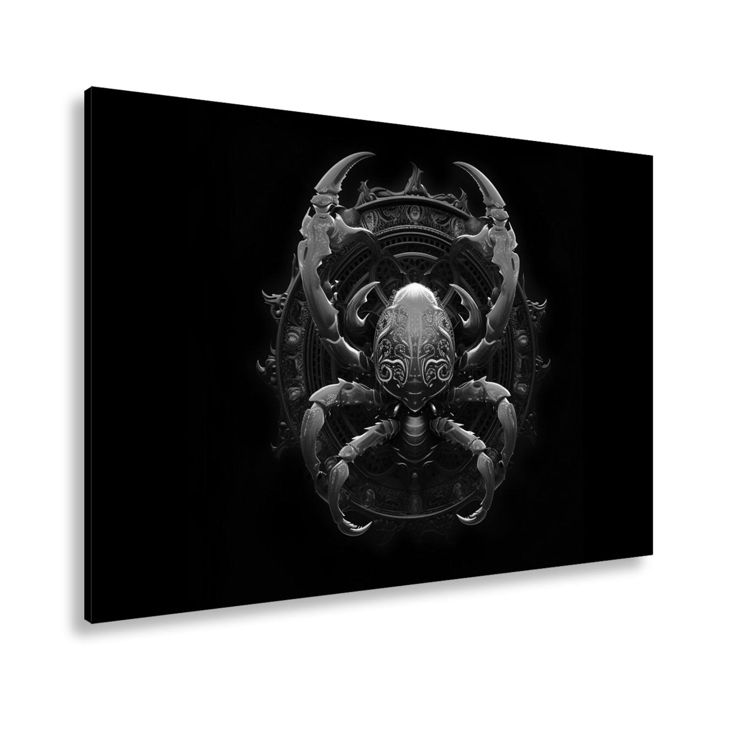 Leinwandbild Sternzeichen Mystischer Skorpion in leuchtender Ornamentik - deyoli