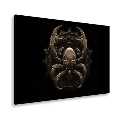 Leinwandbild Sternzeichen Mystischer Skorpion in leuchtender Ornamentik - deyoli