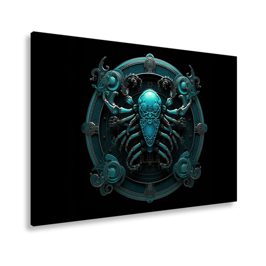 Leinwandbild Sternzeichen Ornamentaler Skorpion mit mystischer Ausstrahlung - deyoli