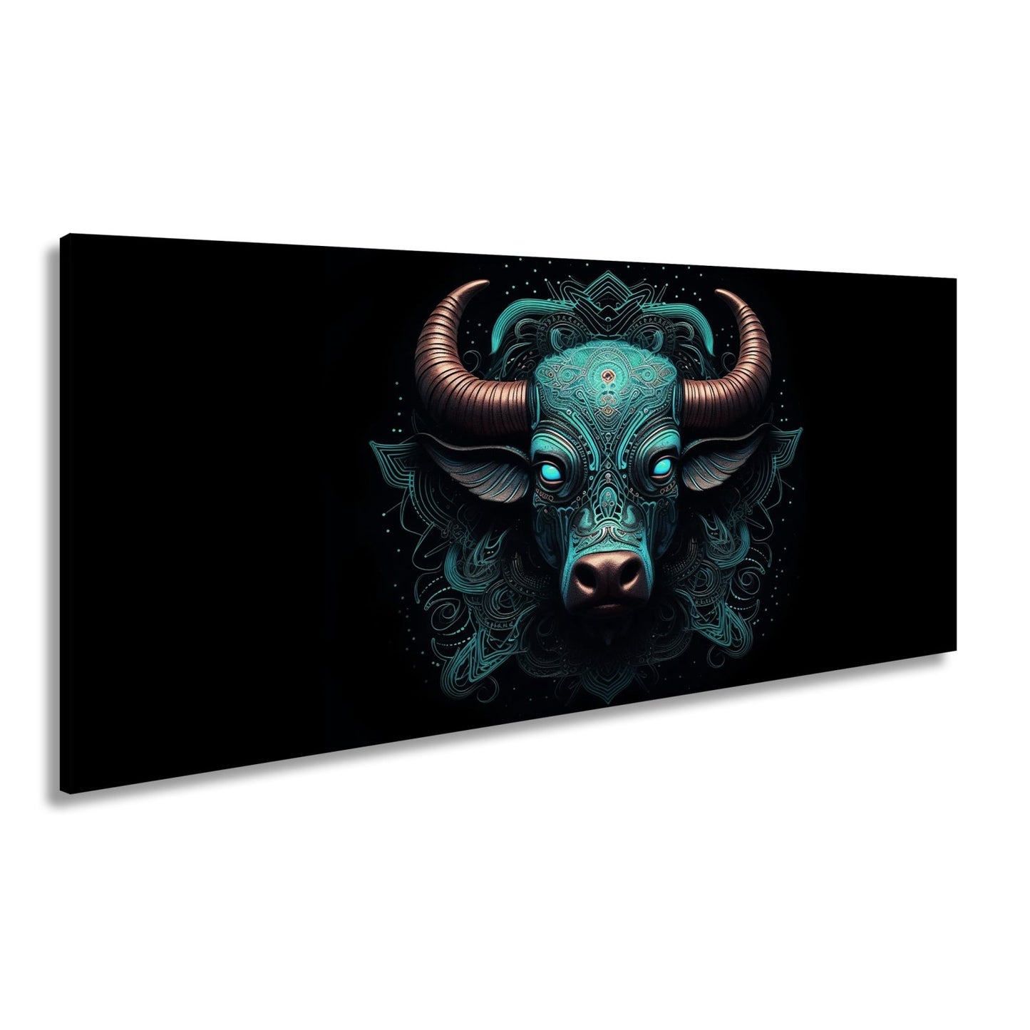 Leinwandbild Sternzeichen Stier mit detailreichem Tribal - Design - deyoli