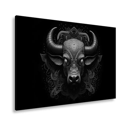 Leinwandbild Sternzeichen Stier mit detailreichem Tribal - Design - deyoli