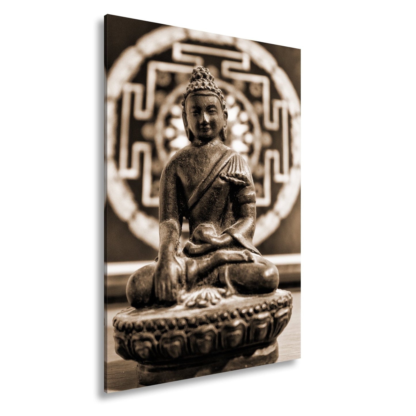 Leinwandbild Stille Erleuchtung – Buddha ruht im ewigen Gleichgewicht - deyoli