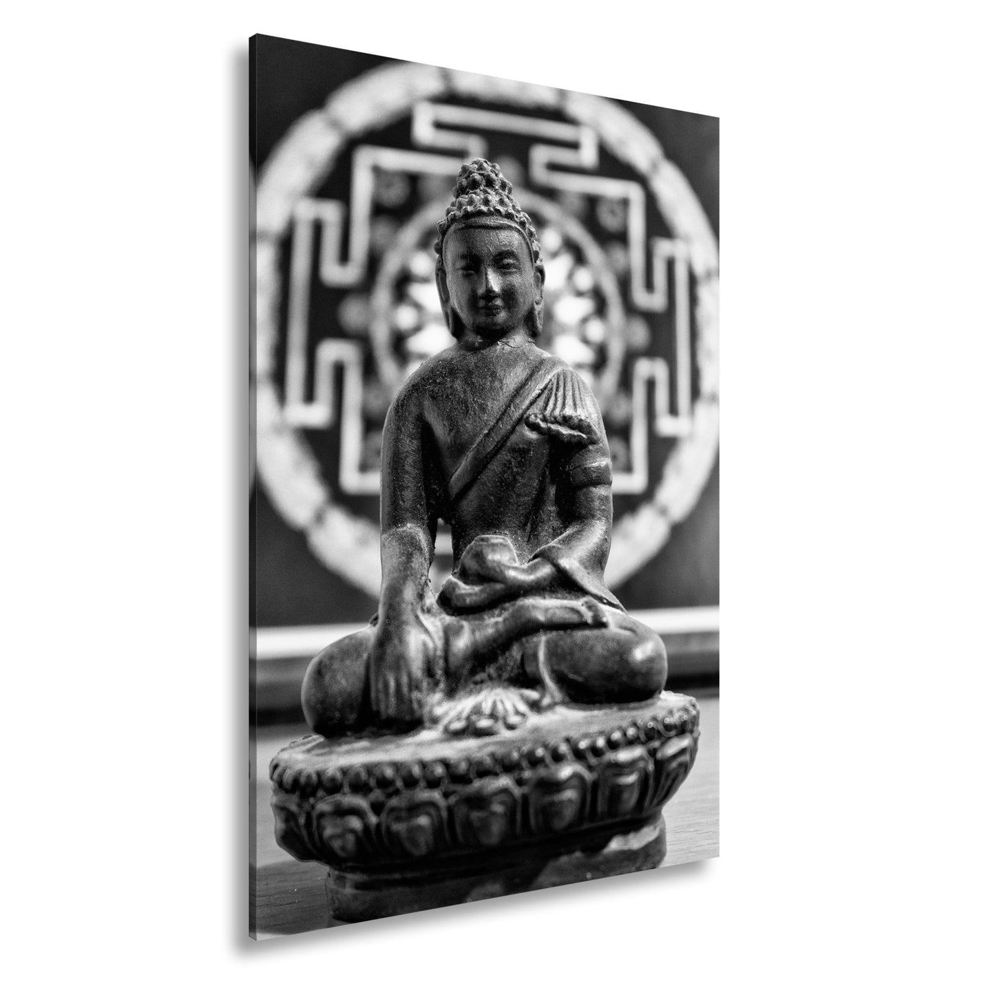 Leinwandbild Stille Erleuchtung – Buddha ruht im ewigen Gleichgewicht - deyoli