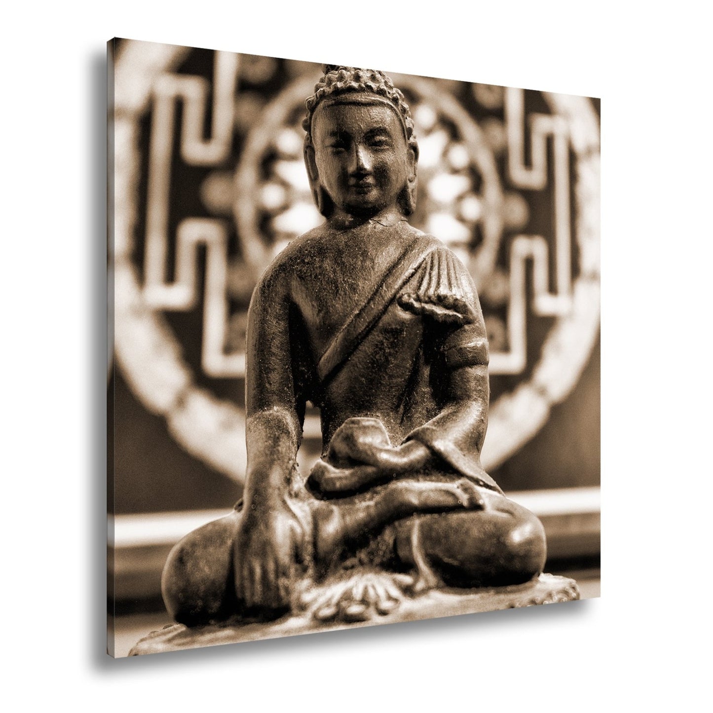Leinwandbild Stille Erleuchtung – Buddha ruht im ewigen Gleichgewicht - deyoli