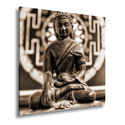 Leinwandbild Stille Erleuchtung – Buddha ruht im ewigen Gleichgewicht - deyoli
