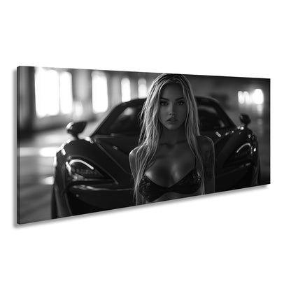 Leinwandbild Supercar XXL – Feuriger Blick & Glühende Sportwagen - Action - deyoli