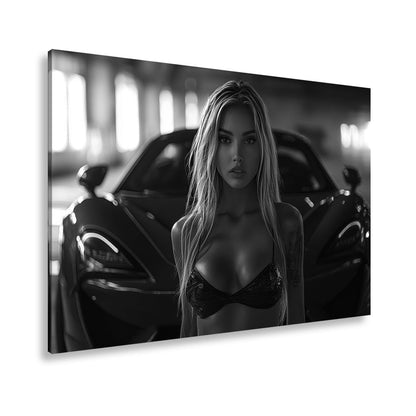 Leinwandbild Supercar XXL – Feuriger Blick & Glühende Sportwagen - Action - deyoli